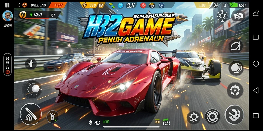 Screenshot 182GAME menampilkan aksi balapan seru dan kendaraan cepat.