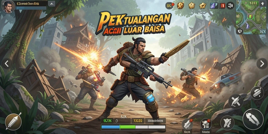 Tampilan menegangkan dalam gameplay action 5ZK.