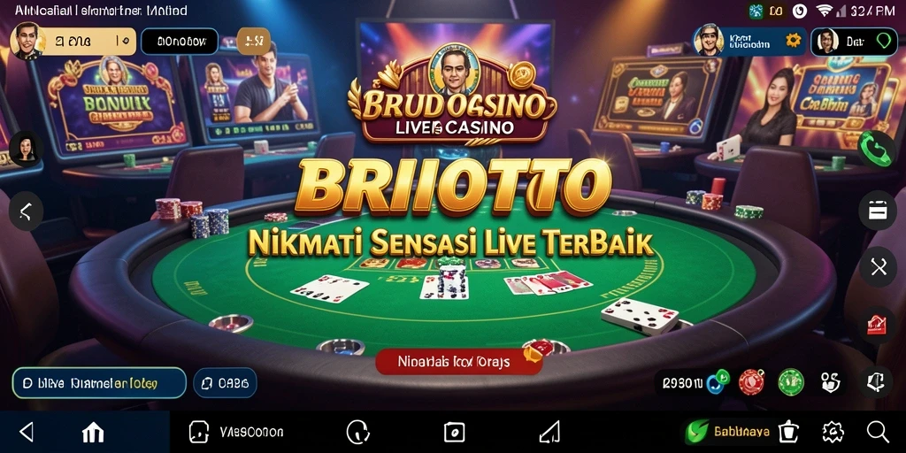 Gameplay Live Casino BRIOTOTO yang mendebarkan dan interaktif.