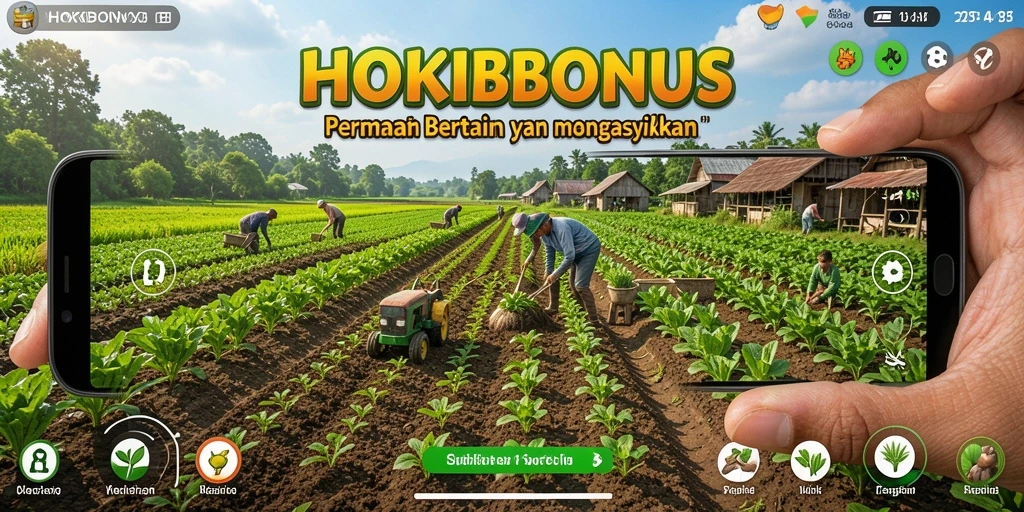 Gameplay menarik dalam HOKIBONUS menunjukkan aktivitas bertani.