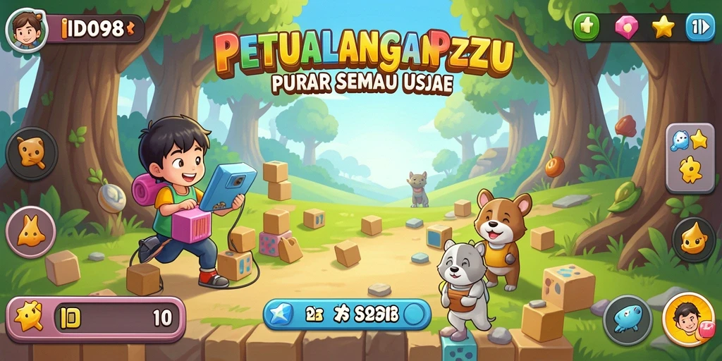 Screenshot gameplay ID098 menunjukkan teka-teki menarik yang menantang.