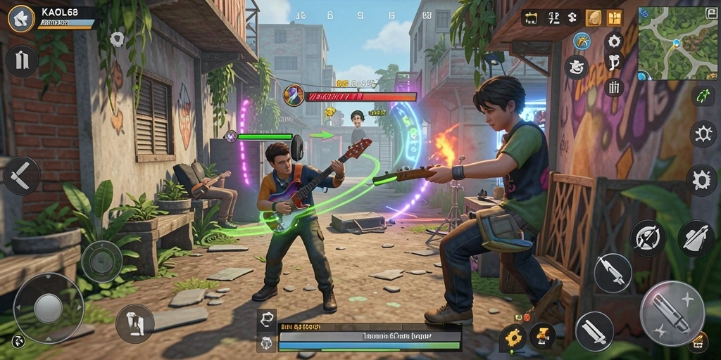 Tangkapan layar gameplay KAOL68 yang menampilkan pengguna menikmati musik.