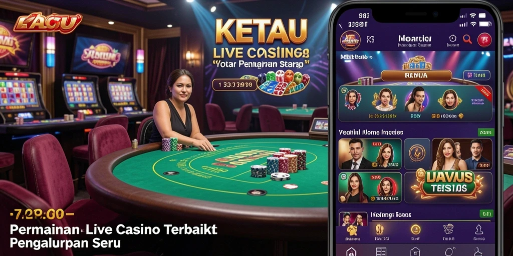 Tampilan gameplay seru di KETUA, pengalaman Live Casino nyata.