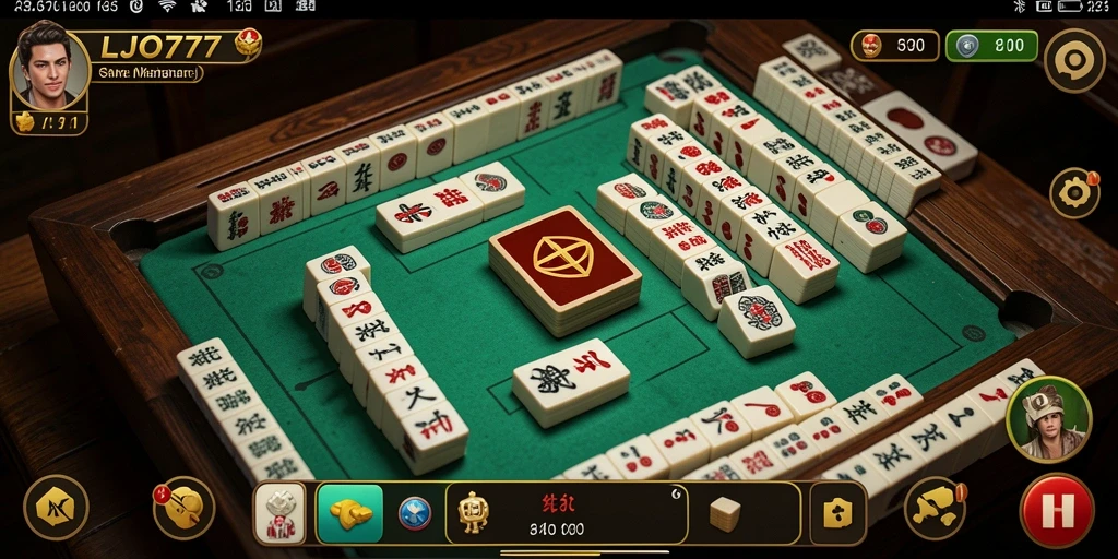 Tampilan gameplay menarik dari LJO777 yang penuh strategi Mahjong.