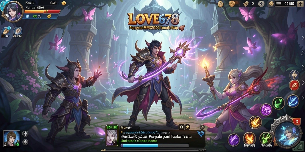 Gameplay seru LOVE678 dalam dunia MMORPG yang luas.