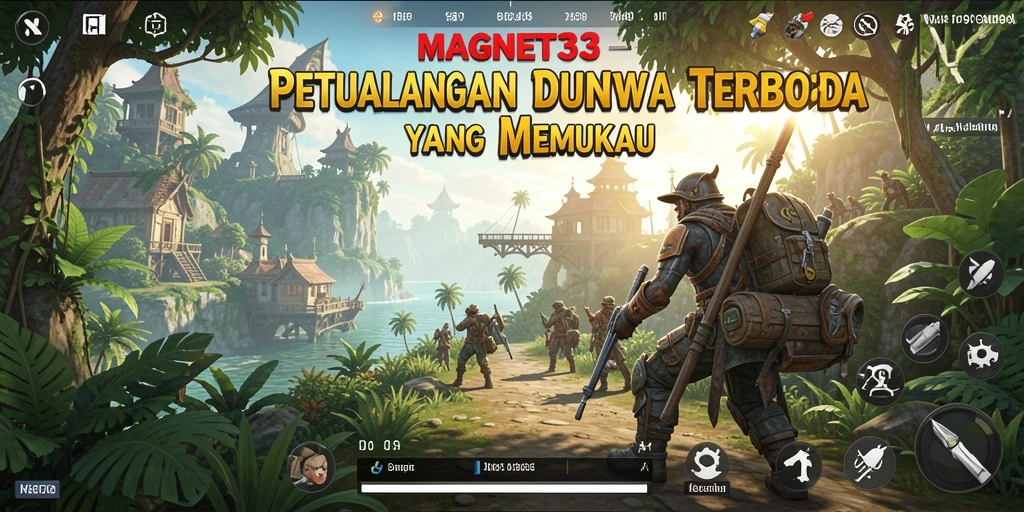 Screenshot gameplay MAGNET33 menunjukkan petualangan seru di dunia terbuka.