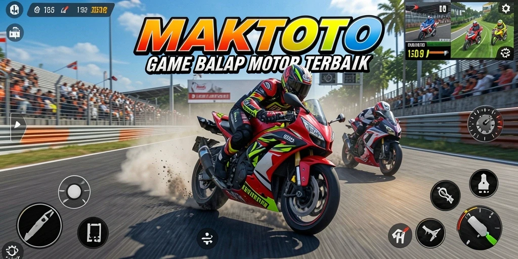 Gameplay seru dengan motor balap yang menakjubkan.