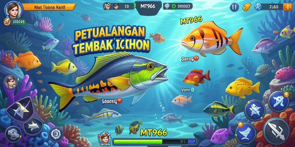 Gameplay seru MT966 dengan aksi menembak ikan.