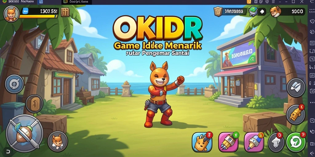 Screenshot gameplay OKIDR yang menunjukkan aksi Idle yang seru.