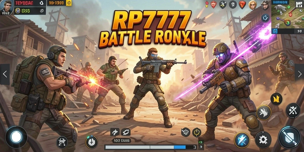 Tampilan gameplay seru di RP777 saat bertempur.