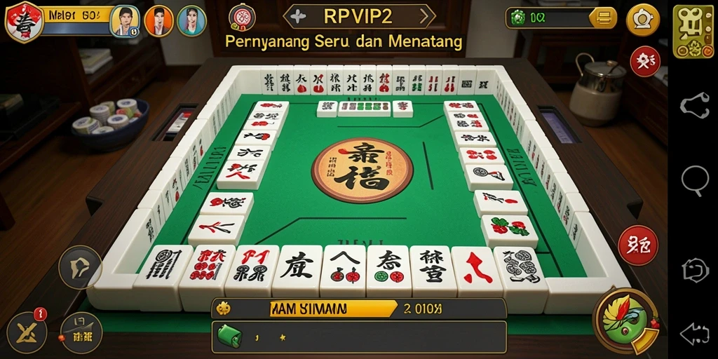 Tampilan gameplay Mahjong yang mengasyikkan di RPVIP2.