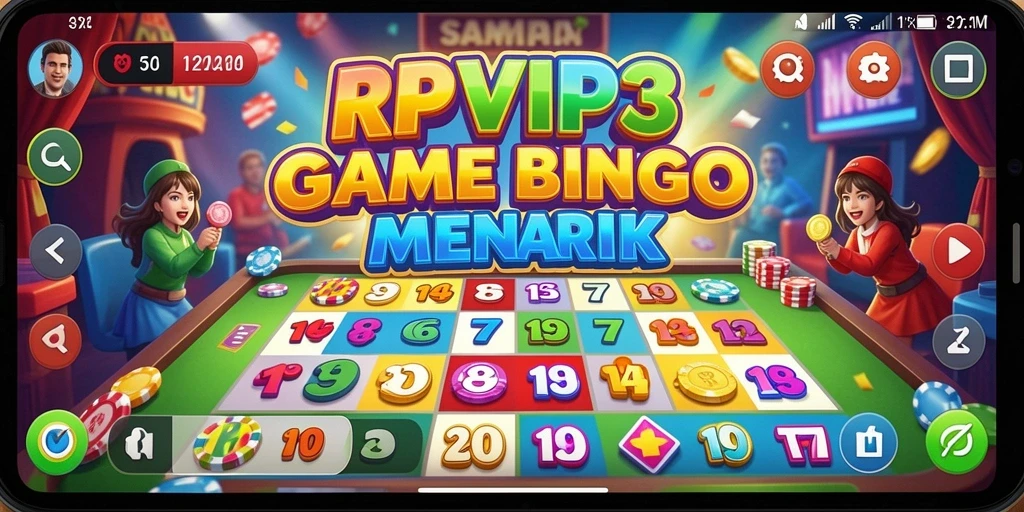 Screenshot RPVIP3 menampilkan gameplay Bingo yang menarik dan seru.