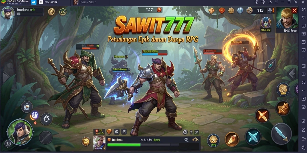 Screenshot gameplay RPG dari SAWIT777 yang menarik.