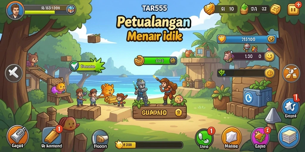 Tampilan gameplay TAR555 yang menggugah selera dan menarik.