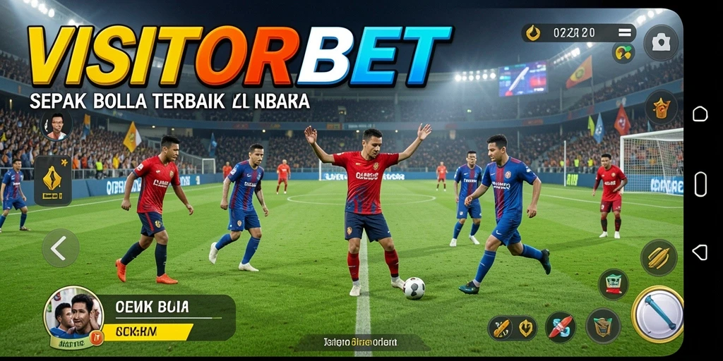 Tampilan gameplay menegangkan dari VISITORBET saat pertandingan berlangsung.