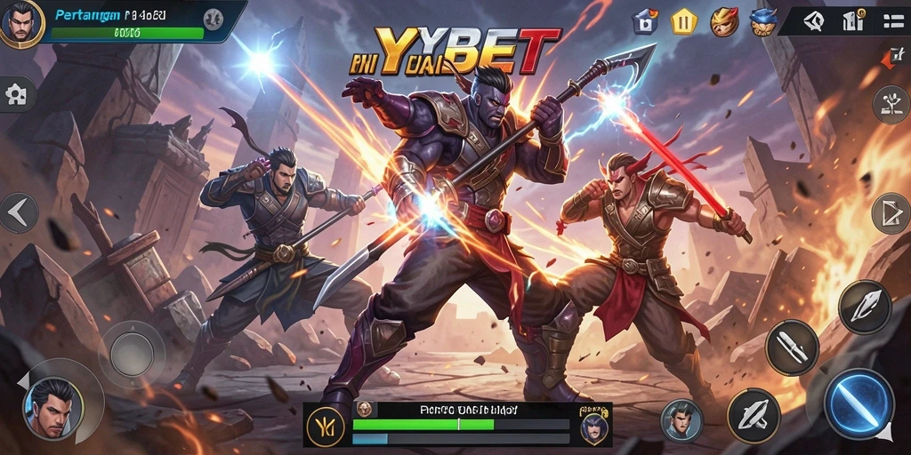 Tampilan aksi intens dari gameplay YYBET yang memukau.